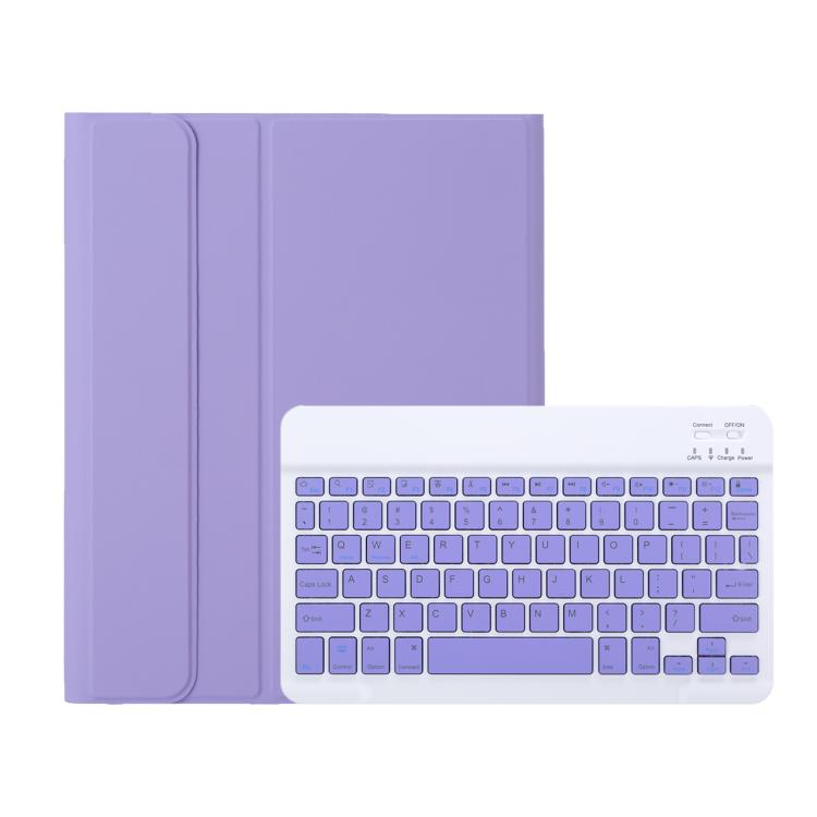 A06B Ultra-thin Detachable Bluetooth Keyboard Leather Case with Pen Slot & Holder for iPad mini 6 / mini 7(Purple) - For iPad mini by buy2fix | Online Shopping UK | buy2fix