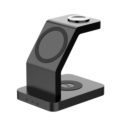 S6 3 In 1 Multi-function Magnetic Wireless Charger Stand for iPhone & iWatch & AirPods(Black) - Wireless Charger by buy2fix | Online Shopping UK | buy2fix