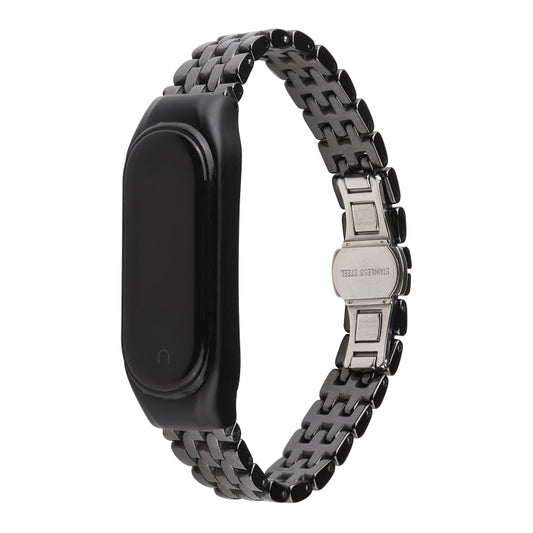 For Xiaomi Mi Band 6 / 5 Ceramics Watch Band(Five Beads Black) by buy2fix