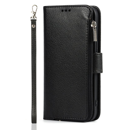 For iPhone 13 Pro Max Microfiber Zipper Horizontal Flip Leather Case with Holder & Card Slots & Wallet (Black) - iPhone 13 Pro Max Cases by buy2fix | Online Shopping UK | buy2fix