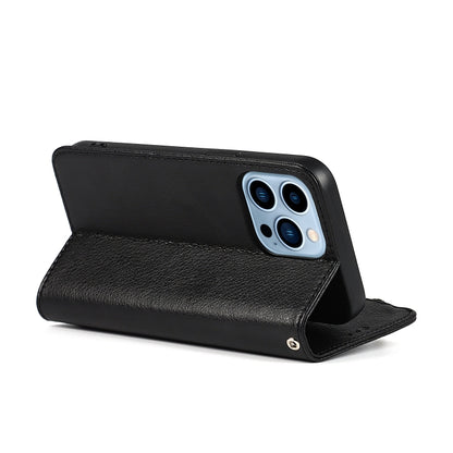 For iPhone 13 Pro Max Microfiber Zipper Horizontal Flip Leather Case with Holder & Card Slots & Wallet (Black) - iPhone 13 Pro Max Cases by buy2fix | Online Shopping UK | buy2fix