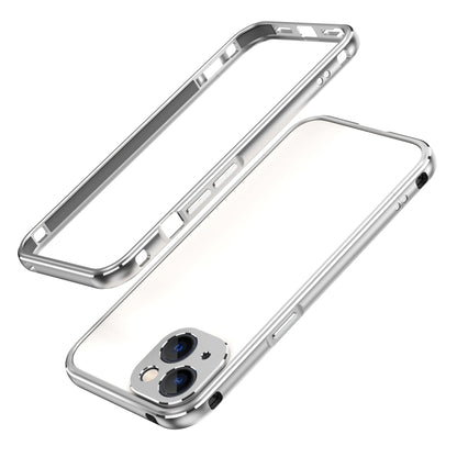 For iPhone 13 mini Aurora Series Lens Protector + Metal Frame Protective Case (Silver) - iPhone 13 mini Cases by buy2fix | Online Shopping UK | buy2fix