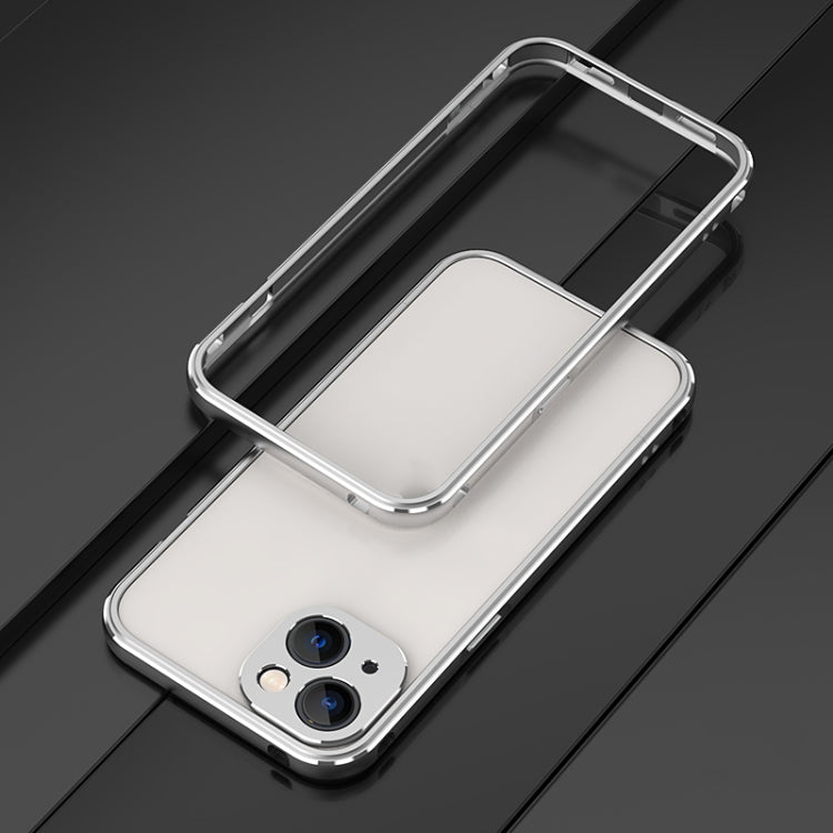For iPhone 13 mini Aurora Series Lens Protector + Metal Frame Protective Case (Silver) - iPhone 13 mini Cases by buy2fix | Online Shopping UK | buy2fix