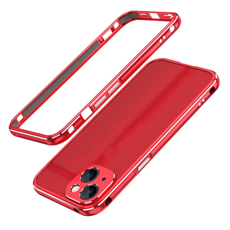 For iPhone 13 Aurora Series Lens Protector + Metal Frame Protective Case(Red) - iPhone 13 Cases by buy2fix | Online Shopping UK | buy2fix
