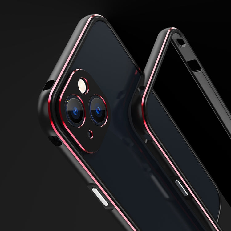 For iPhone 13 Aurora Series Lens Protector + Metal Frame Protective Case(Red) - iPhone 13 Cases by buy2fix | Online Shopping UK | buy2fix