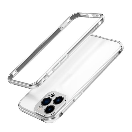 For iPhone 13 Pro Aurora Series Lens Protector + Metal Frame Protective Case (Silver) - iPhone 13 Pro Cases by buy2fix | Online Shopping UK | buy2fix