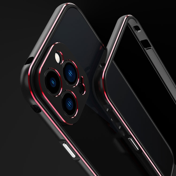 For iPhone 13 Pro Aurora Series Lens Protector + Metal Frame Protective Case (Gold Silver) - iPhone 13 Pro Cases by buy2fix | Online Shopping UK | buy2fix