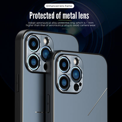 For iPhone 12 Pro Max R-JUST RJ-52 3-Line Style Metal TPU Shockproof Protective Case(Silver) - iPhone 12 Pro Max Cases by R-JUST | Online Shopping UK | buy2fix