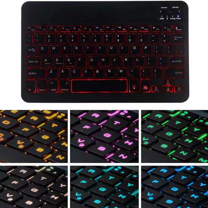 A06BS Ultra-thin Backlight Bluetooth Keyboard Leather Tablet Case with Holder & Pen Slot For iPad mini 6 / mini 7(Rose Gold) by buy2fix