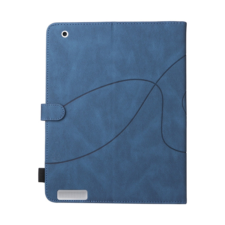 Dual-color Splicing Horizontal Flip PU Leather Case with Holder & Card Slots & Sleep / Wake-up Function For iPad 2 / 3 / 4(Blue) - iPad 4 & 3 & 2 Cases by buy2fix | Online Shopping UK | buy2fix