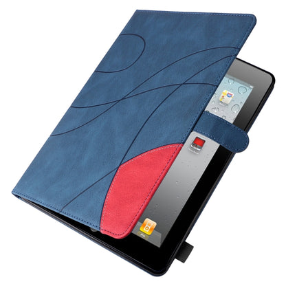 Dual-color Splicing Horizontal Flip PU Leather Case with Holder & Card Slots & Sleep / Wake-up Function For iPad 2 / 3 / 4(Blue) - iPad 4 & 3 & 2 Cases by buy2fix | Online Shopping UK | buy2fix