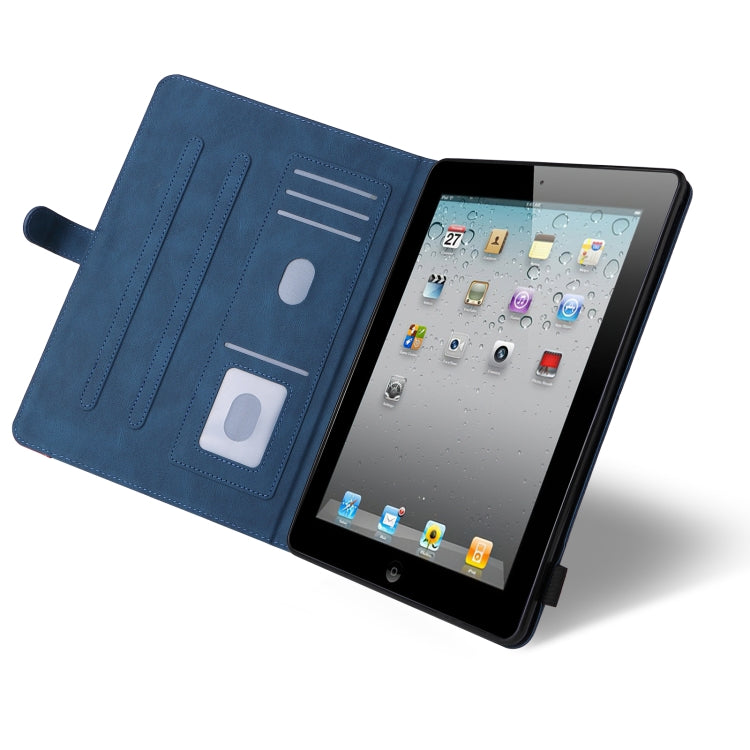 Dual-color Splicing Horizontal Flip PU Leather Case with Holder & Card Slots & Sleep / Wake-up Function For iPad 2 / 3 / 4(Blue) - iPad 4 & 3 & 2 Cases by buy2fix | Online Shopping UK | buy2fix