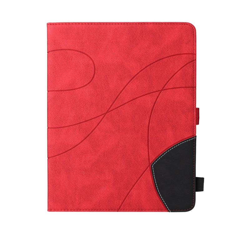 Dual-color Splicing Horizontal Flip PU Leather Case with Holder & Card Slots & Sleep / Wake-up Function For iPad 2 / 3 / 4(Red) - iPad 4 & 3 & 2 Cases by buy2fix | Online Shopping UK | buy2fix