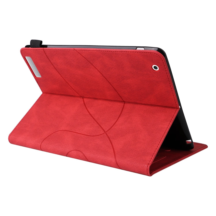 Dual-color Splicing Horizontal Flip PU Leather Case with Holder & Card Slots & Sleep / Wake-up Function For iPad 2 / 3 / 4(Red) - iPad 4 & 3 & 2 Cases by buy2fix | Online Shopping UK | buy2fix