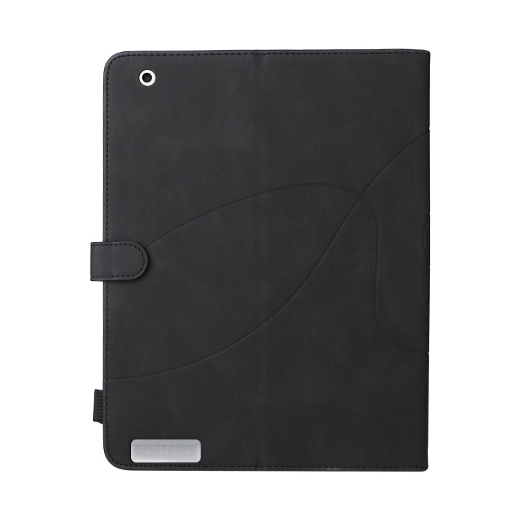 Dual-color Splicing Horizontal Flip PU Leather Case with Holder & Card Slots & Sleep / Wake-up Function For iPad 2 / 3 / 4(Black) - iPad 4 & 3 & 2 Cases by buy2fix | Online Shopping UK | buy2fix