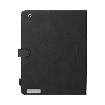 Dual-color Splicing Horizontal Flip PU Leather Case with Holder & Card Slots & Sleep / Wake-up Function For iPad 2 / 3 / 4(Black) - iPad 4 & 3 & 2 Cases by buy2fix | Online Shopping UK | buy2fix