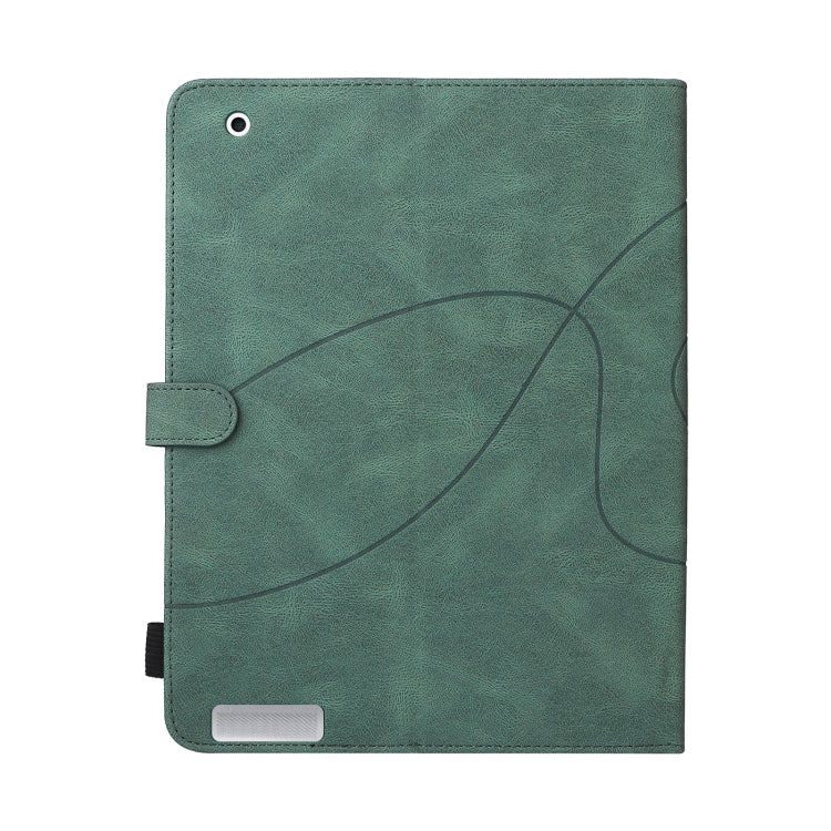 Dual-color Splicing Horizontal Flip PU Leather Case with Holder & Card Slots & Sleep / Wake-up Function For iPad 2 / 3 / 4(Green) - iPad 4 & 3 & 2 Cases by buy2fix | Online Shopping UK | buy2fix