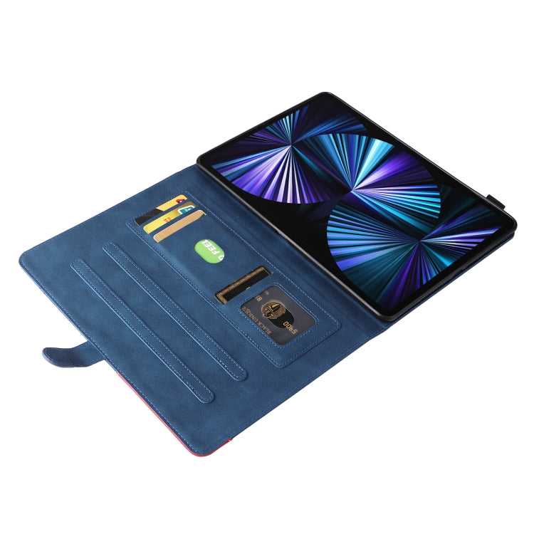 Dual-color Splicing Horizontal Flip PU Leather Case with Holder & Card Slots & Sleep / Wake-up Function For iPad Pro 11 (2021/2020/2018) / Air (2020)(Blue) - iPad Pro 11 (2018) Cases by buy2fix | Online Shopping UK | buy2fix