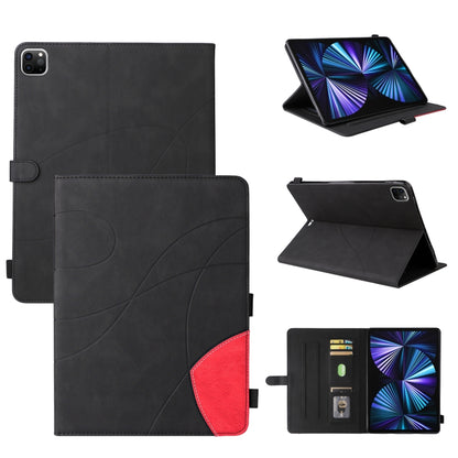 Dual-color Splicing Horizontal Flip PU Leather Case with Holder & Card Slots & Sleep / Wake-up Function For iPad Pro 11 (2021/2020/2018) / Air (2020)(Black) - iPad Pro 11 (2018) Cases by buy2fix | Online Shopping UK | buy2fix