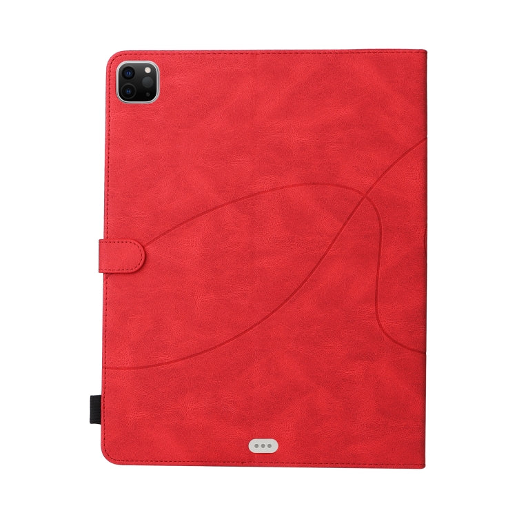 Dual-color Splicing Horizontal Flip PU Leather Case with Holder & Card Slots For iPad Pro 12.9 (2020/2021/2018)(Red) - iPad Pro 12.9 (2018) Cases by buy2fix | Online Shopping UK | buy2fix