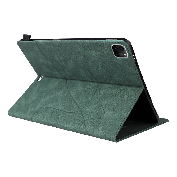 Dual-color Splicing Horizontal Flip PU Leather Case with Holder & Card Slots For iPad Pro 12.9 (2020/2021/2018)(Green) - iPad Pro 12.9 (2018) Cases by buy2fix | Online Shopping UK | buy2fix