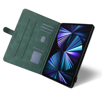 Dual-color Splicing Horizontal Flip PU Leather Case with Holder & Card Slots For iPad Pro 12.9 (2020/2021/2018)(Green) - iPad Pro 12.9 (2018) Cases by buy2fix | Online Shopping UK | buy2fix