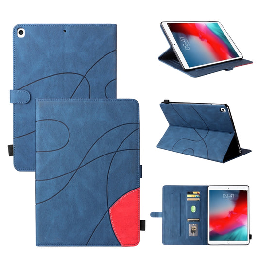 Dual-color Splicing Horizontal Flip PU Leather Case with Holder & Card Slots & Sleep / Wake-up Function For iPad Pro 10.5 / Air (2019) / iPad 10.2 (2019)(Blue) - iPad Pro 10.5 inch Cases by buy2fix | Online Shopping UK | buy2fix