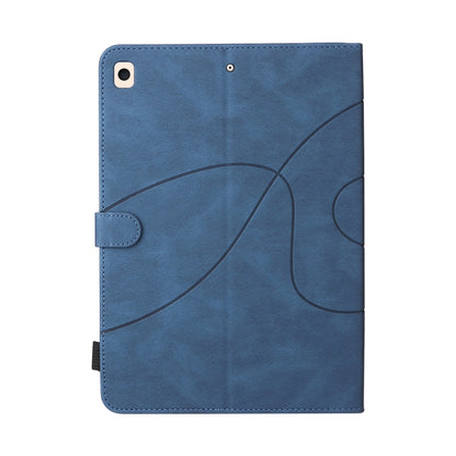 Dual-color Splicing Horizontal Flip PU Leather Case with Holder & Card Slots & Sleep / Wake-up Function For iPad 9.7 (2018/2017)(Blue) - iPad 9.7 (2018) & (2017) Cases by buy2fix | Online Shopping UK | buy2fix