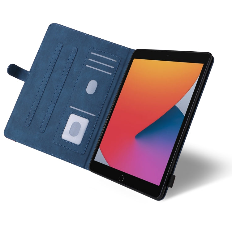 Dual-color Splicing Horizontal Flip PU Leather Case with Holder & Card Slots & Sleep / Wake-up Function For iPad 9.7 (2018/2017)(Blue) - iPad 9.7 (2018) & (2017) Cases by buy2fix | Online Shopping UK | buy2fix