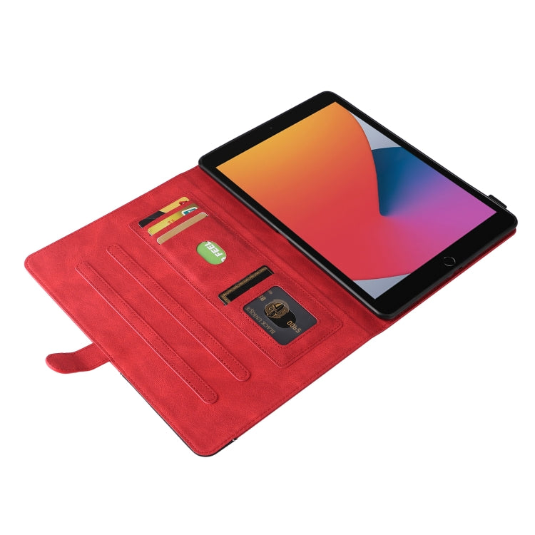 Dual-color Splicing Horizontal Flip PU Leather Case with Holder & Card Slots & Sleep / Wake-up Function For iPad 9.7 (2018/2017)(Red) - iPad 9.7 (2018) & (2017) Cases by buy2fix | Online Shopping UK | buy2fix