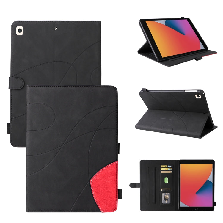 Dual-color Splicing Horizontal Flip PU Leather Case with Holder & Card Slots & Sleep / Wake-up Function For iPad 9.7 (2018/2017)(Black) - iPad 9.7 (2018) & (2017) Cases by buy2fix | Online Shopping UK | buy2fix