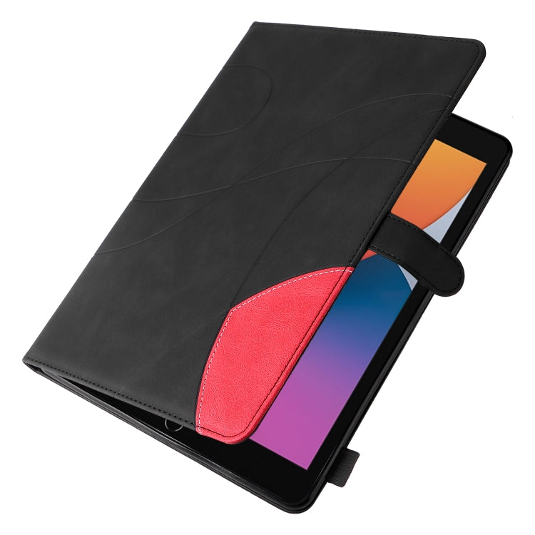 Dual-color Splicing Horizontal Flip PU Leather Case with Holder & Card Slots & Sleep / Wake-up Function For iPad 9.7 (2018/2017)(Black) - iPad 9.7 (2018) & (2017) Cases by buy2fix | Online Shopping UK | buy2fix