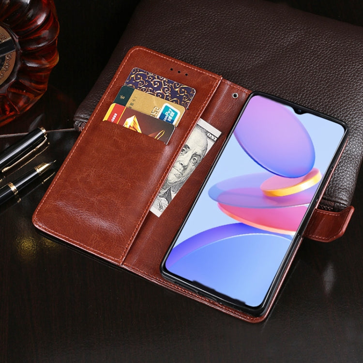 For U-MAGIC 30e idewei Crazy Horse Texture Horizontal Flip Leather Case with Holder & Card Slots & Wallet(Black) - More Brand by idewei | Online Shopping UK | buy2fix