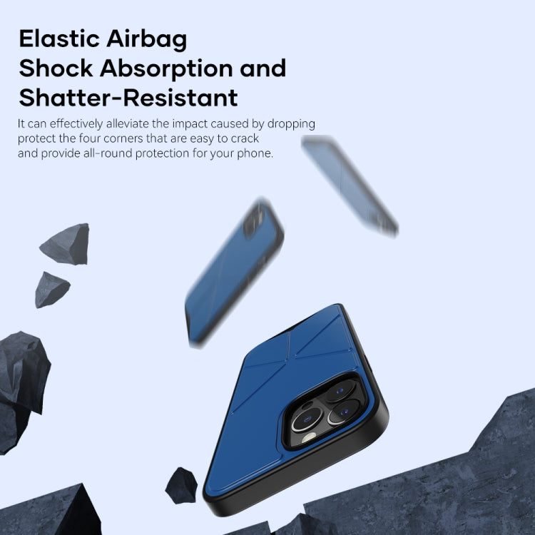 For iPhone 13 Pro Max ROCK Element Plus TPU + PC Shockproof Protective Case with Folding Holder (Black) - iPhone 13 Pro Max Cases by ROCK | Online Shopping UK | buy2fix