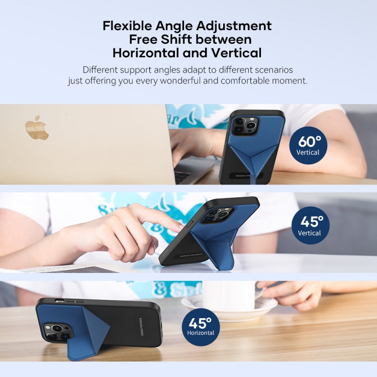 For iPhone 13 Pro Max ROCK Element Plus TPU + PC Shockproof Protective Case with Folding Holder (Black) - iPhone 13 Pro Max Cases by ROCK | Online Shopping UK | buy2fix