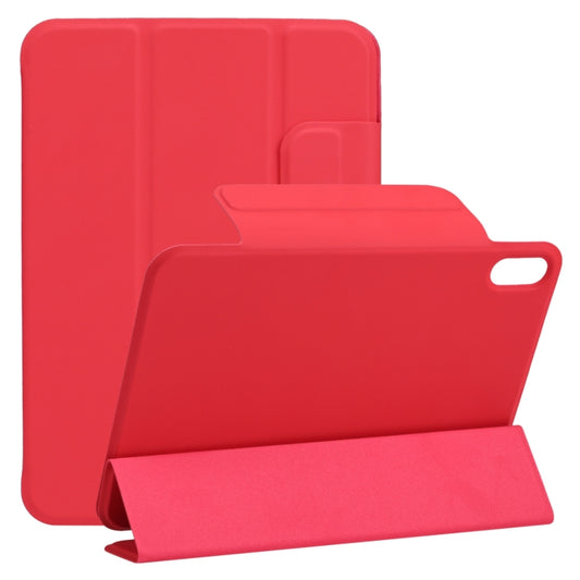 For iPad mini 2024 / mini 6 Horizontal Flip Ultra-thin Fixed Buckle Magnetic PU Tablet Case With Three-folding Holder & Sleep / Wake-up Function(Red) - iPad mini 6 Cases by buy2fix | Online Shopping UK | buy2fix