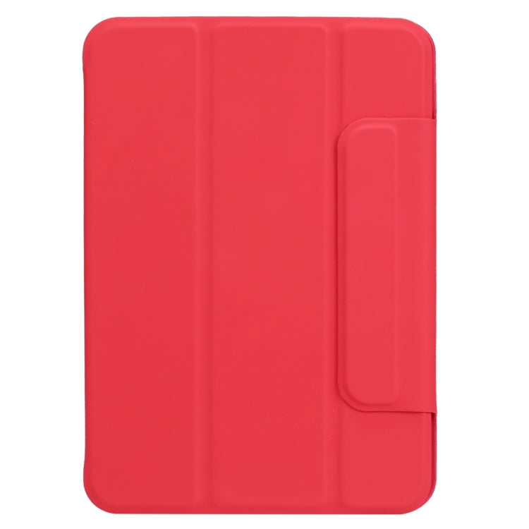 For iPad mini 2024 / mini 6 Horizontal Flip Ultra-thin Fixed Buckle Magnetic PU Tablet Case With Three-folding Holder & Sleep / Wake-up Function(Red) - iPad mini 6 Cases by buy2fix | Online Shopping UK | buy2fix