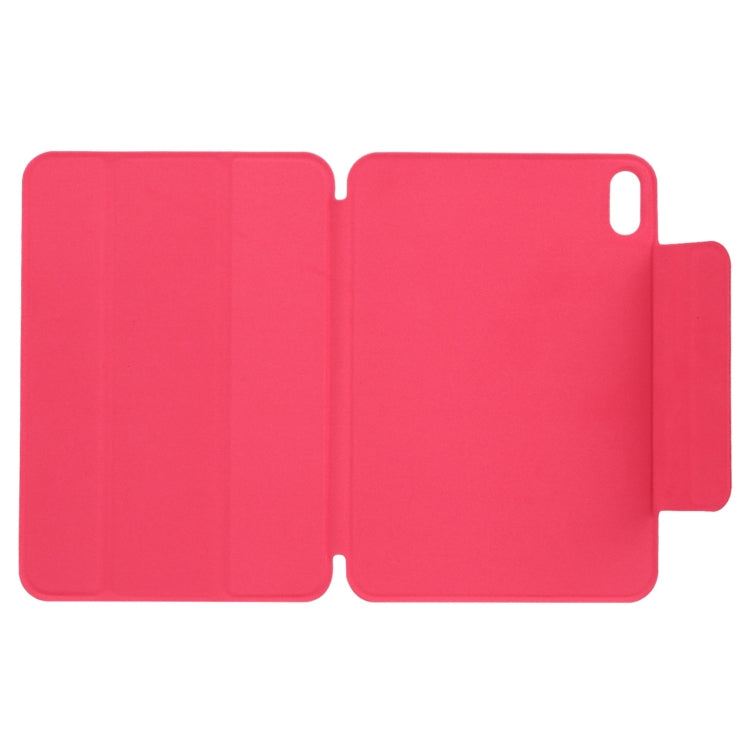 For iPad mini 2024 / mini 6 Horizontal Flip Ultra-thin Fixed Buckle Magnetic PU Tablet Case With Three-folding Holder & Sleep / Wake-up Function(Red) - iPad mini 6 Cases by buy2fix | Online Shopping UK | buy2fix