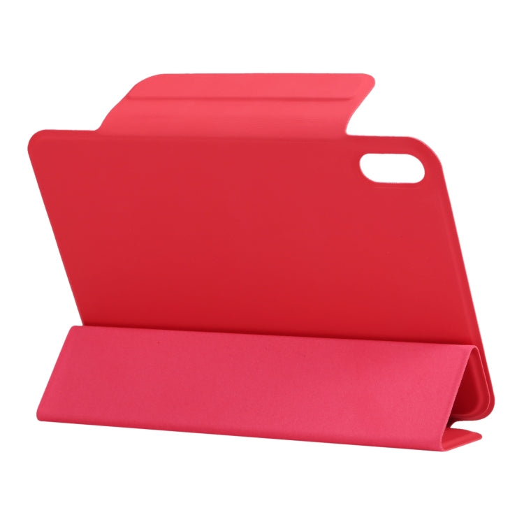 For iPad mini 2024 / mini 6 Horizontal Flip Ultra-thin Fixed Buckle Magnetic PU Tablet Case With Three-folding Holder & Sleep / Wake-up Function(Red) - iPad mini 6 Cases by buy2fix | Online Shopping UK | buy2fix