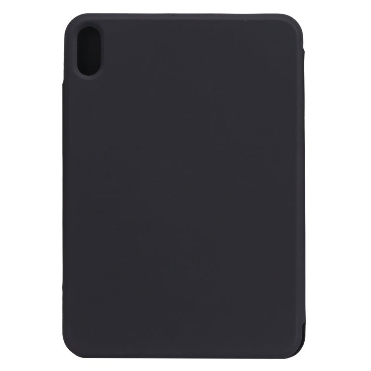 For iPad mini 2024 / mini 6 Horizontal Flip Ultra-thin Fixed Buckle Magnetic PU Tablet Case With Three-folding Holder & Sleep / Wake-up Function(Black) - iPad mini 6 Cases by buy2fix | Online Shopping UK | buy2fix