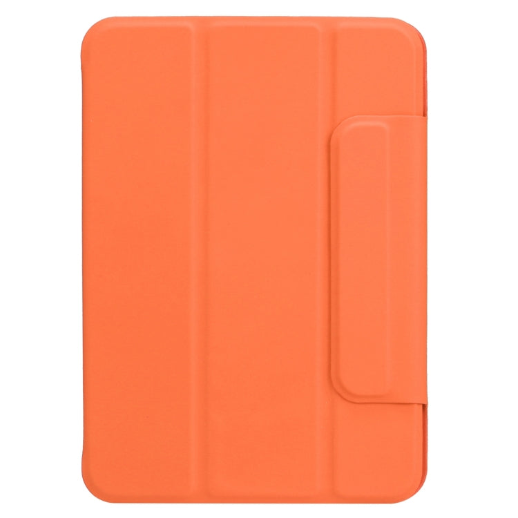 For iPad mini 2024 / mini 6 Horizontal Flip Ultra-thin Fixed Buckle Magnetic PU Tablet Case With Three-folding Holder & Sleep / Wake-up Function(Orange) - iPad mini 6 Cases by buy2fix | Online Shopping UK | buy2fix