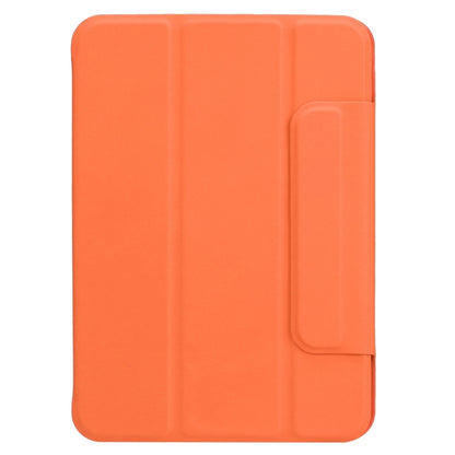 For iPad mini 2024 / mini 6 Horizontal Flip Ultra-thin Fixed Buckle Magnetic PU Tablet Case With Three-folding Holder & Sleep / Wake-up Function(Orange) - iPad mini 6 Cases by buy2fix | Online Shopping UK | buy2fix
