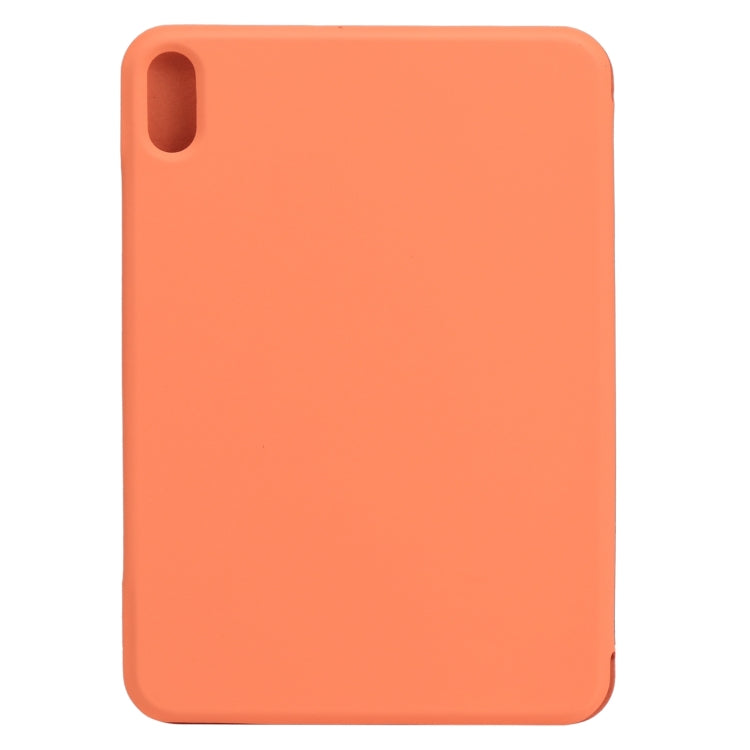 For iPad mini 2024 / mini 6 Horizontal Flip Ultra-thin Fixed Buckle Magnetic PU Tablet Case With Three-folding Holder & Sleep / Wake-up Function(Orange) - iPad mini 6 Cases by buy2fix | Online Shopping UK | buy2fix