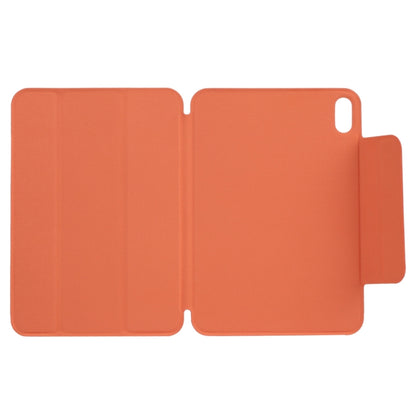 For iPad mini 2024 / mini 6 Horizontal Flip Ultra-thin Fixed Buckle Magnetic PU Tablet Case With Three-folding Holder & Sleep / Wake-up Function(Orange) - iPad mini 6 Cases by buy2fix | Online Shopping UK | buy2fix