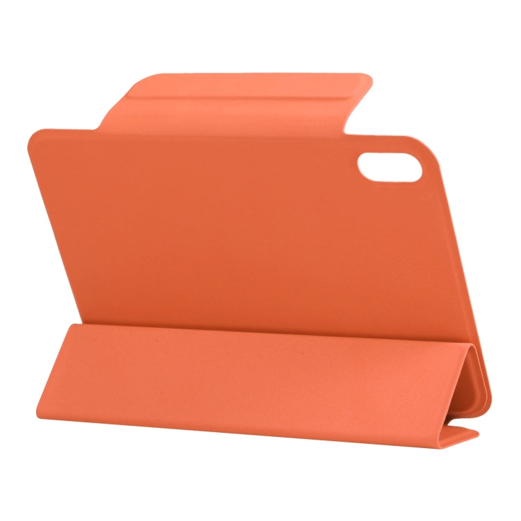 For iPad mini 2024 / mini 6 Horizontal Flip Ultra-thin Fixed Buckle Magnetic PU Tablet Case With Three-folding Holder & Sleep / Wake-up Function(Orange) - iPad mini 6 Cases by buy2fix | Online Shopping UK | buy2fix