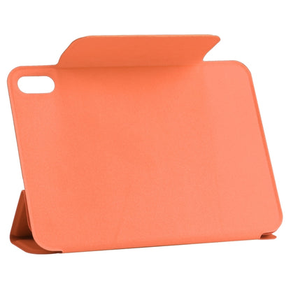 For iPad mini 2024 / mini 6 Horizontal Flip Ultra-thin Fixed Buckle Magnetic PU Tablet Case With Three-folding Holder & Sleep / Wake-up Function(Orange) - iPad mini 6 Cases by buy2fix | Online Shopping UK | buy2fix