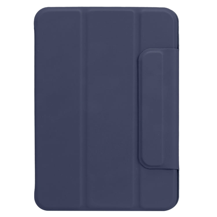 For iPad mini 2024 / mini 6 Horizontal Flip Ultra-thin Fixed Buckle Magnetic PU Tablet Case With Three-folding Holder & Sleep / Wake-up Function(Dark Blue) - iPad mini 6 Cases by buy2fix | Online Shopping UK | buy2fix