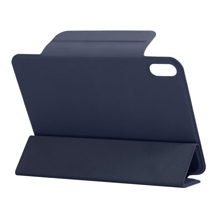 For iPad mini 2024 / mini 6 Horizontal Flip Ultra-thin Fixed Buckle Magnetic PU Tablet Case With Three-folding Holder & Sleep / Wake-up Function(Dark Blue) - iPad mini 6 Cases by buy2fix | Online Shopping UK | buy2fix