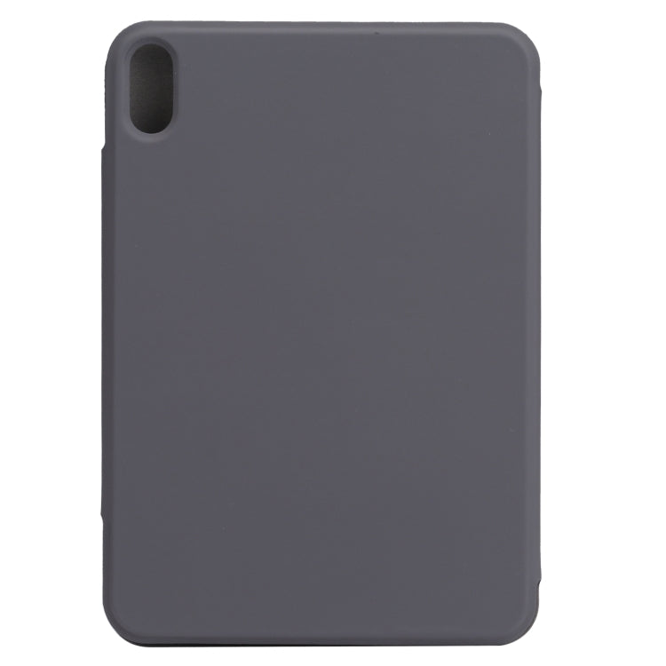 For iPad mini 2024 / mini 6 Horizontal Flip Ultra-thin Fixed Buckle Magnetic PU Tablet Case With Three-folding Holder & Sleep / Wake-up Function(Dark Grey) - iPad mini 6 Cases by buy2fix | Online Shopping UK | buy2fix