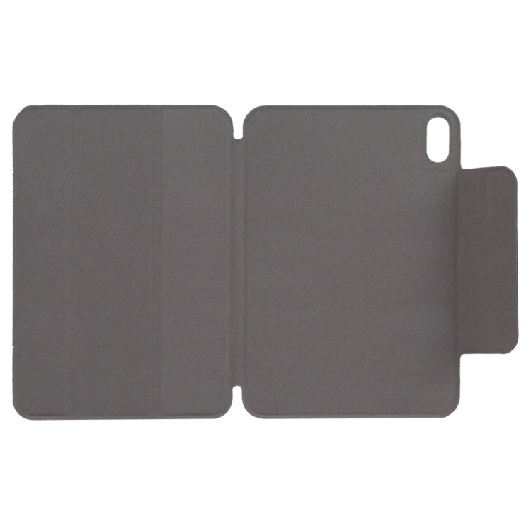 For iPad mini 2024 / mini 6 Horizontal Flip Ultra-thin Fixed Buckle Magnetic PU Tablet Case With Three-folding Holder & Sleep / Wake-up Function(Dark Grey) - iPad mini 6 Cases by buy2fix | Online Shopping UK | buy2fix